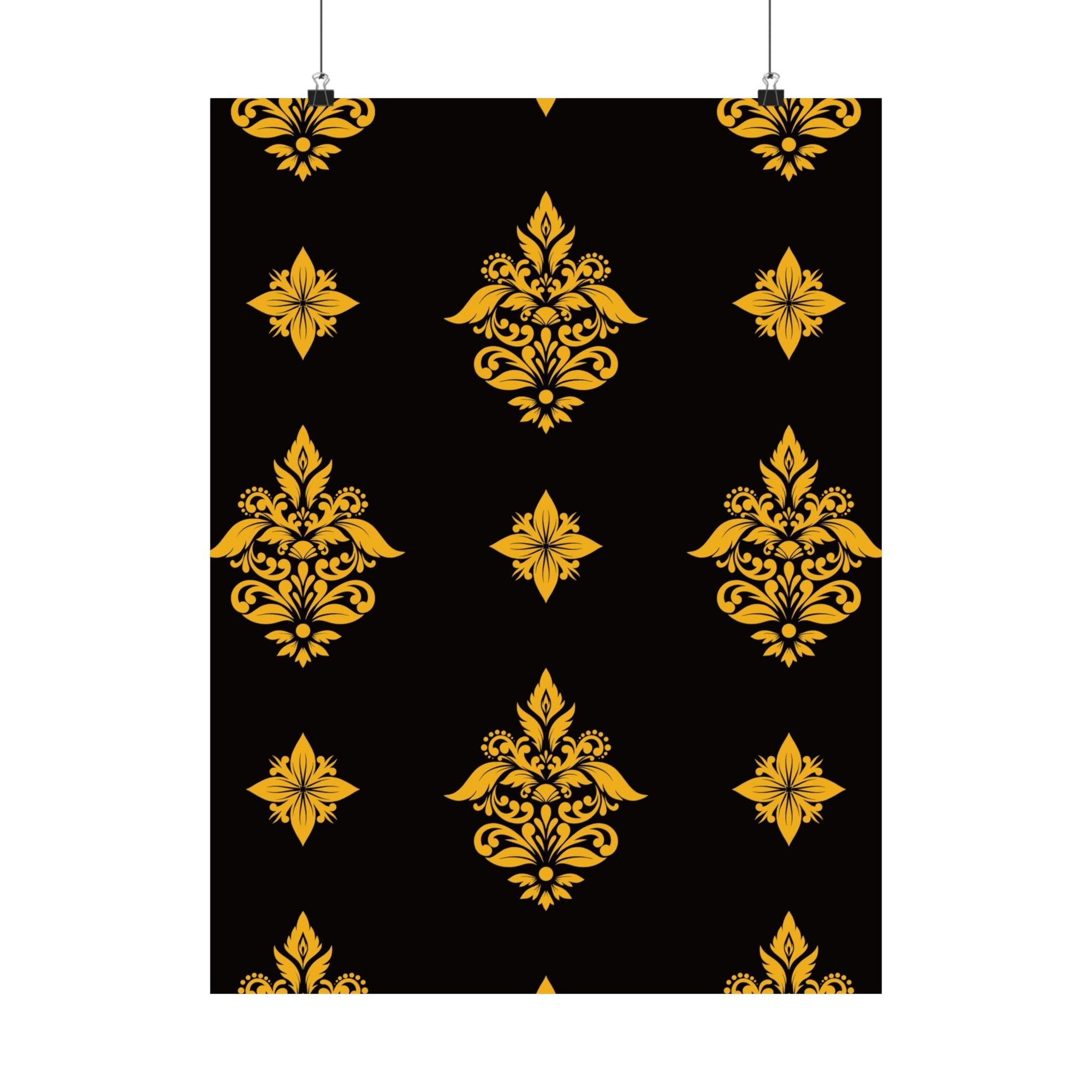 Damask Pattern 001 - 18 in x 24 in Matte Poster