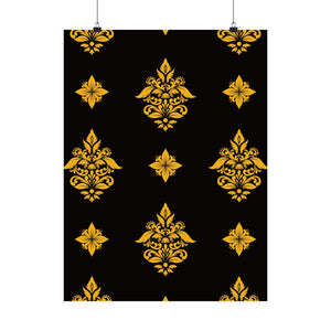 Damask Pattern 001 - 18 in x 24 in Matte Poster