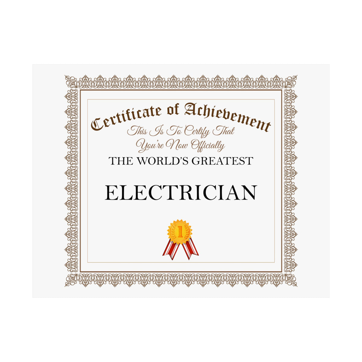 World's Greatest Electrician - 14 in x 11 in Matte Poster