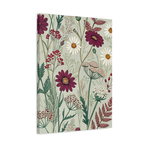 Wildflowers Pattern 034 - 18 in x 24 in Matte Canvas, Stretched, 1.25 in