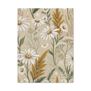 Wildflowers Pattern 137 - 18 in x 24 in Matte Canvas, Stretched, 1.25 in