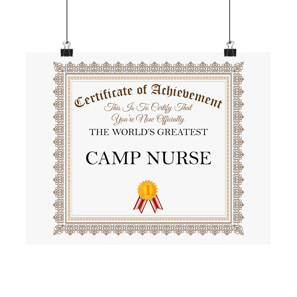 World's Greatest Camp Nurse - 14 in x 11 in Matte Poster