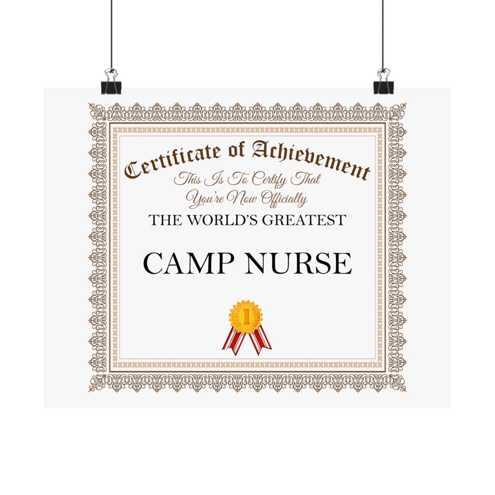 World's Greatest Camp Nurse - 14 in x 11 in Matte Poster