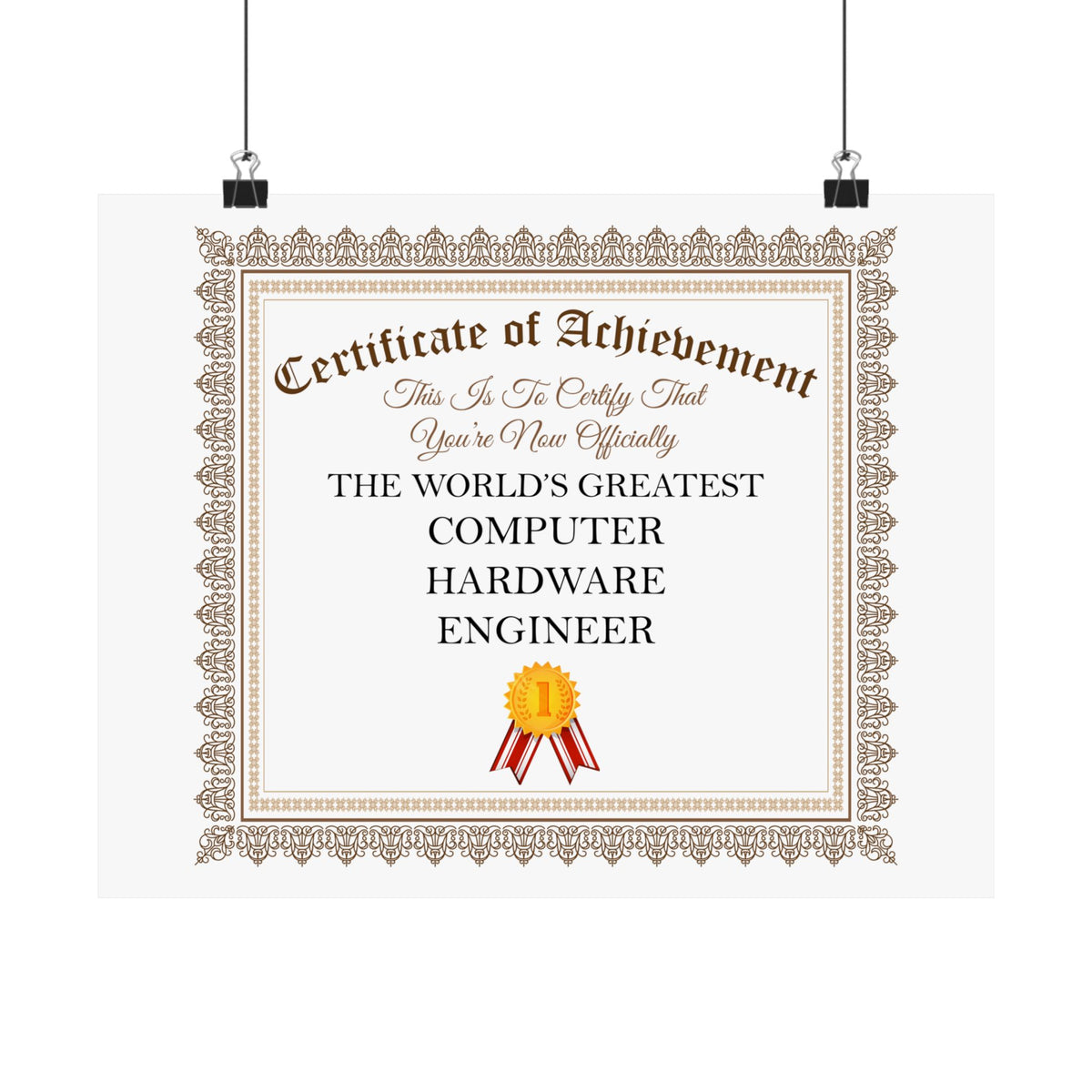 World's Greatest Computer Hardware Engineer - 14 in x 11 in Matte Poster