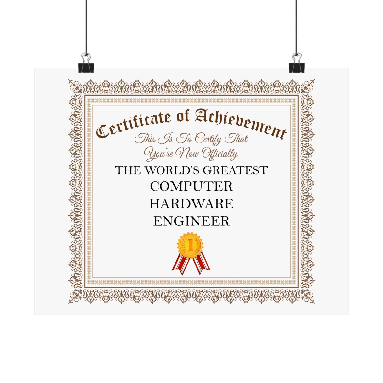 World's Greatest Computer Hardware Engineer - 14 in x 11 in Matte Poster