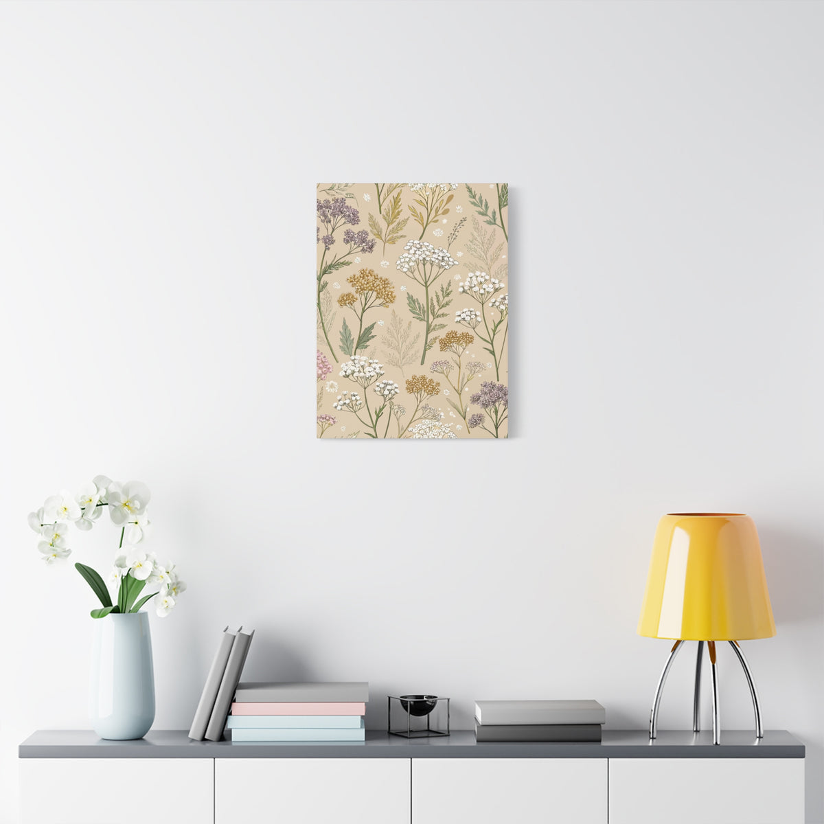 Wildflowers Pattern 067 - 18 in x 24 in Matte Canvas, Stretched, 1.25 in