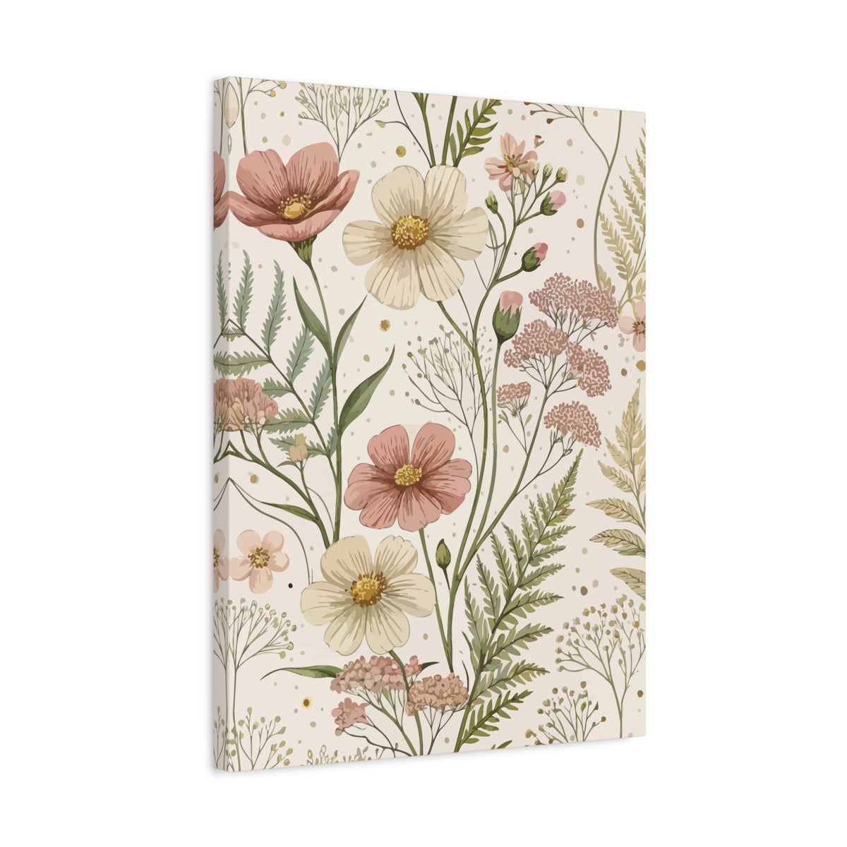 Wildflowers Pattern 054 - 18 in x 24 in Matte Canvas, Stretched, 1.25 in
