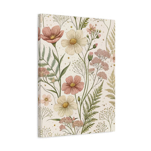 Wildflowers Pattern 054 - 18 in x 24 in Matte Canvas, Stretched, 1.25 in