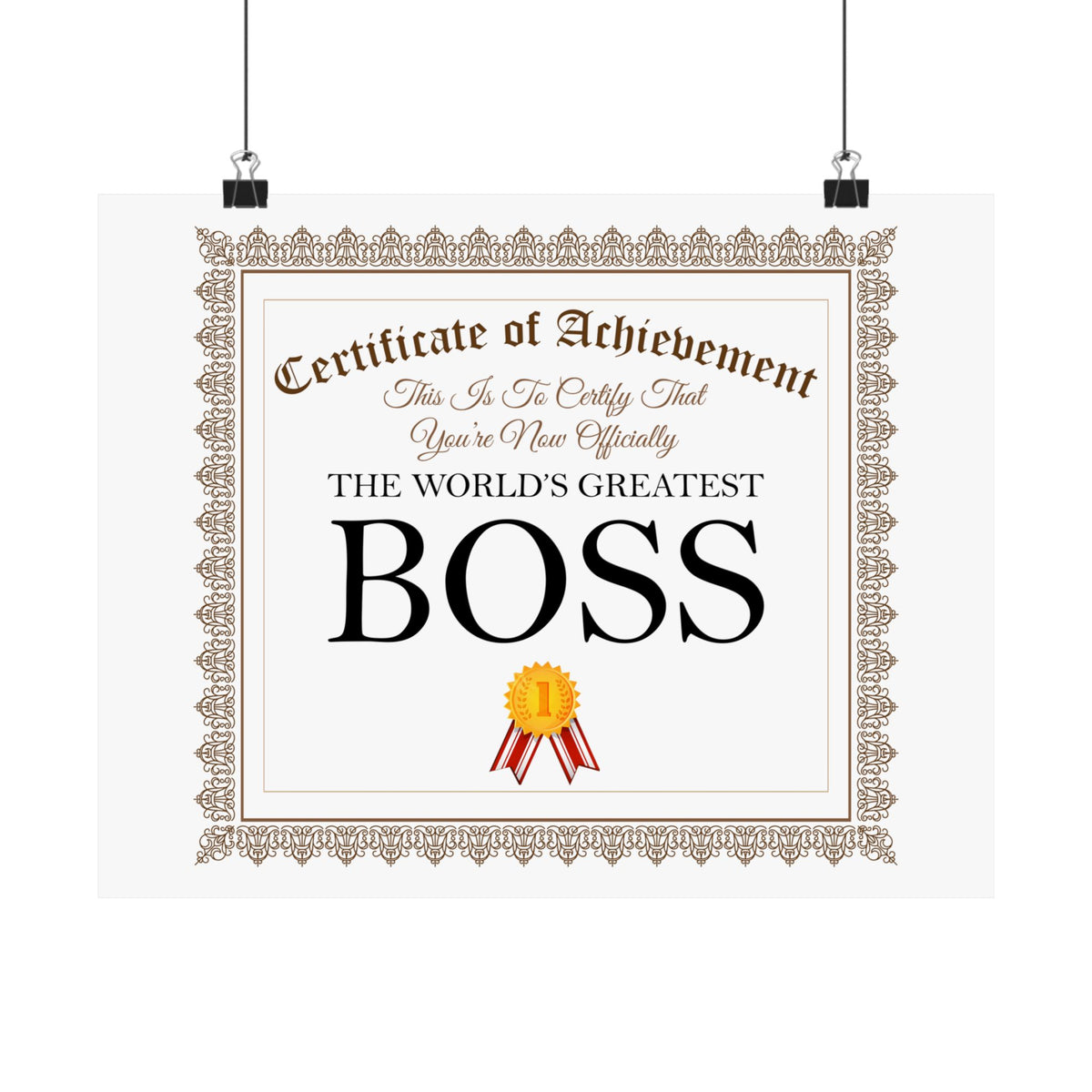 World's Greatest Boss - 14 in x 11 in Matte Poster