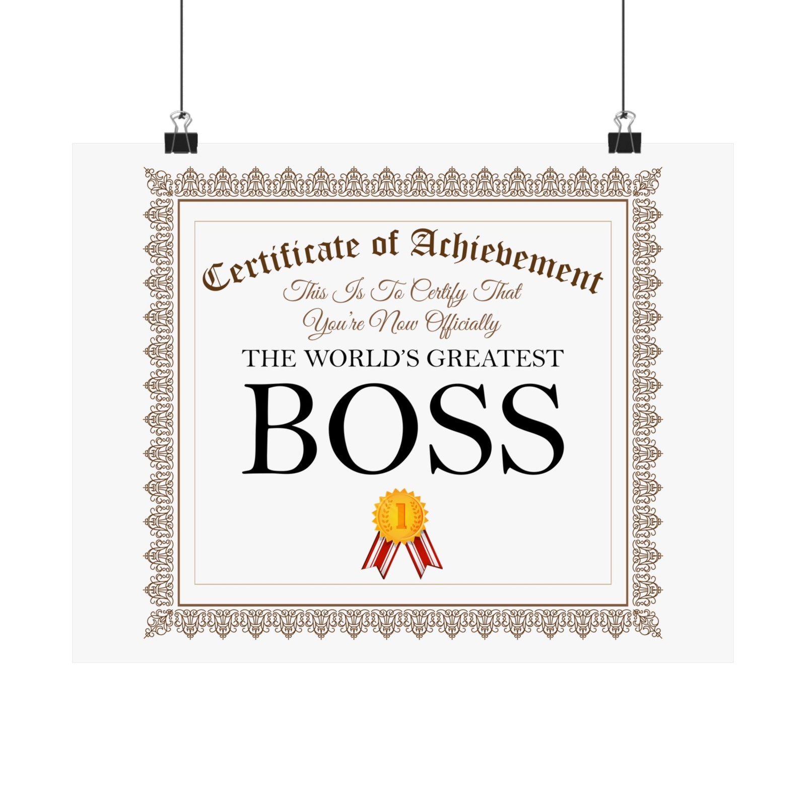 World's Greatest Boss - 14 in x 11 in Matte Poster