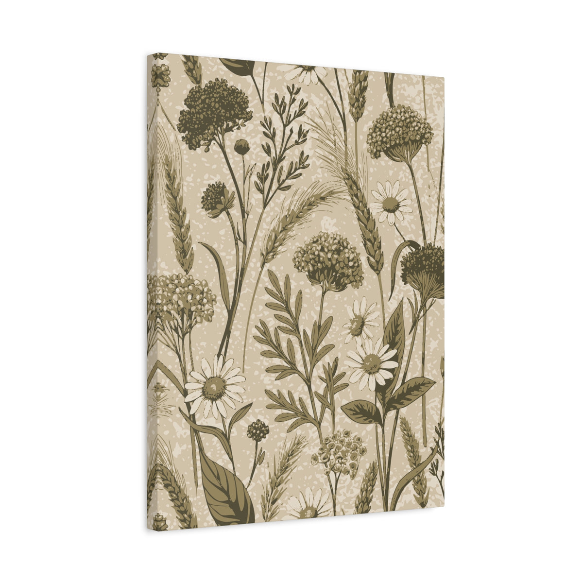 Wildflowers Pattern 081 - 18 in x 24 in Matte Canvas, Stretched, 1.25 in