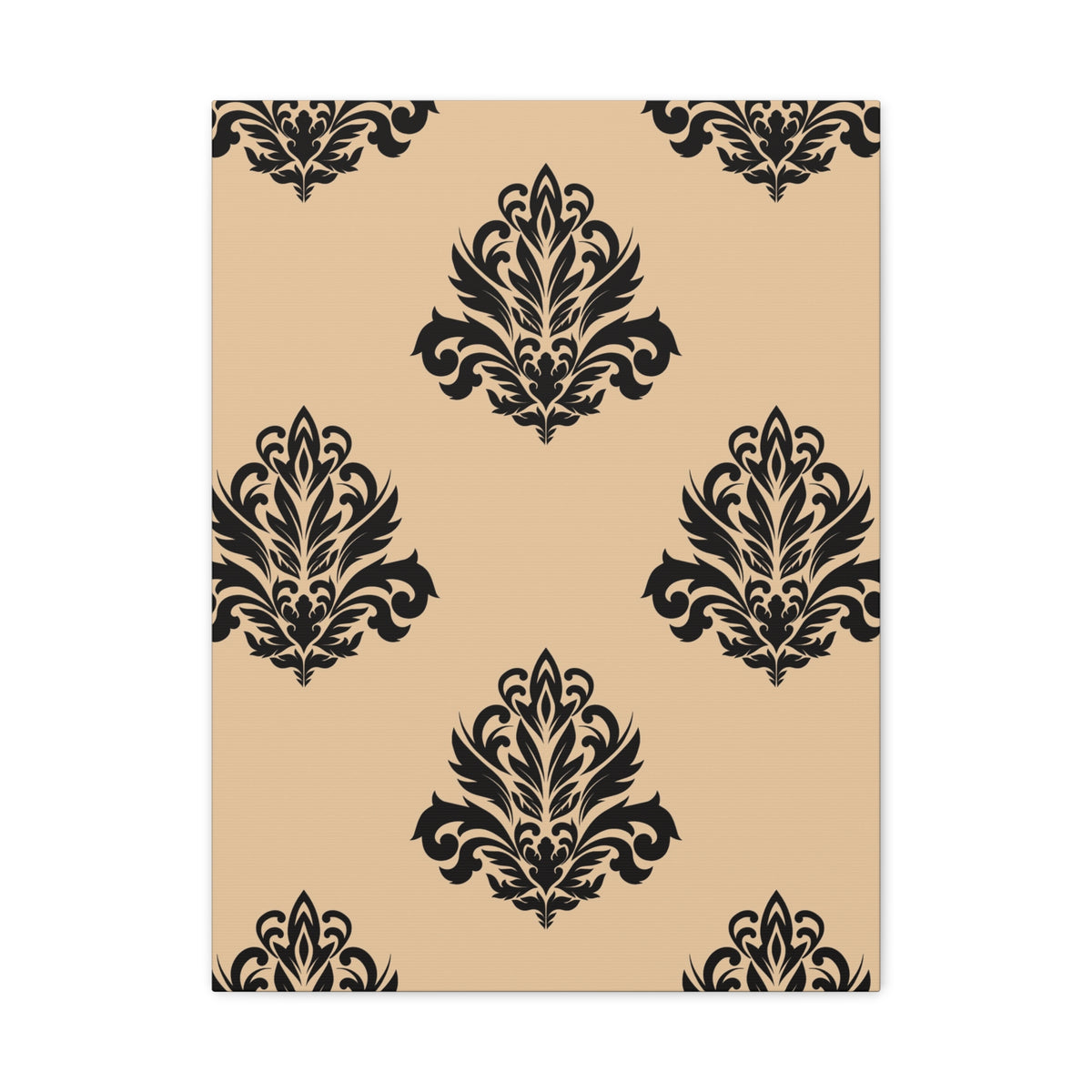 Damask Pattern 028 - 18 in x 24 in Matte Canvas, Stretched, 1.25 in