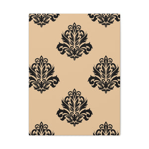 Damask Pattern 028 - 18 in x 24 in Matte Canvas, Stretched, 1.25 in