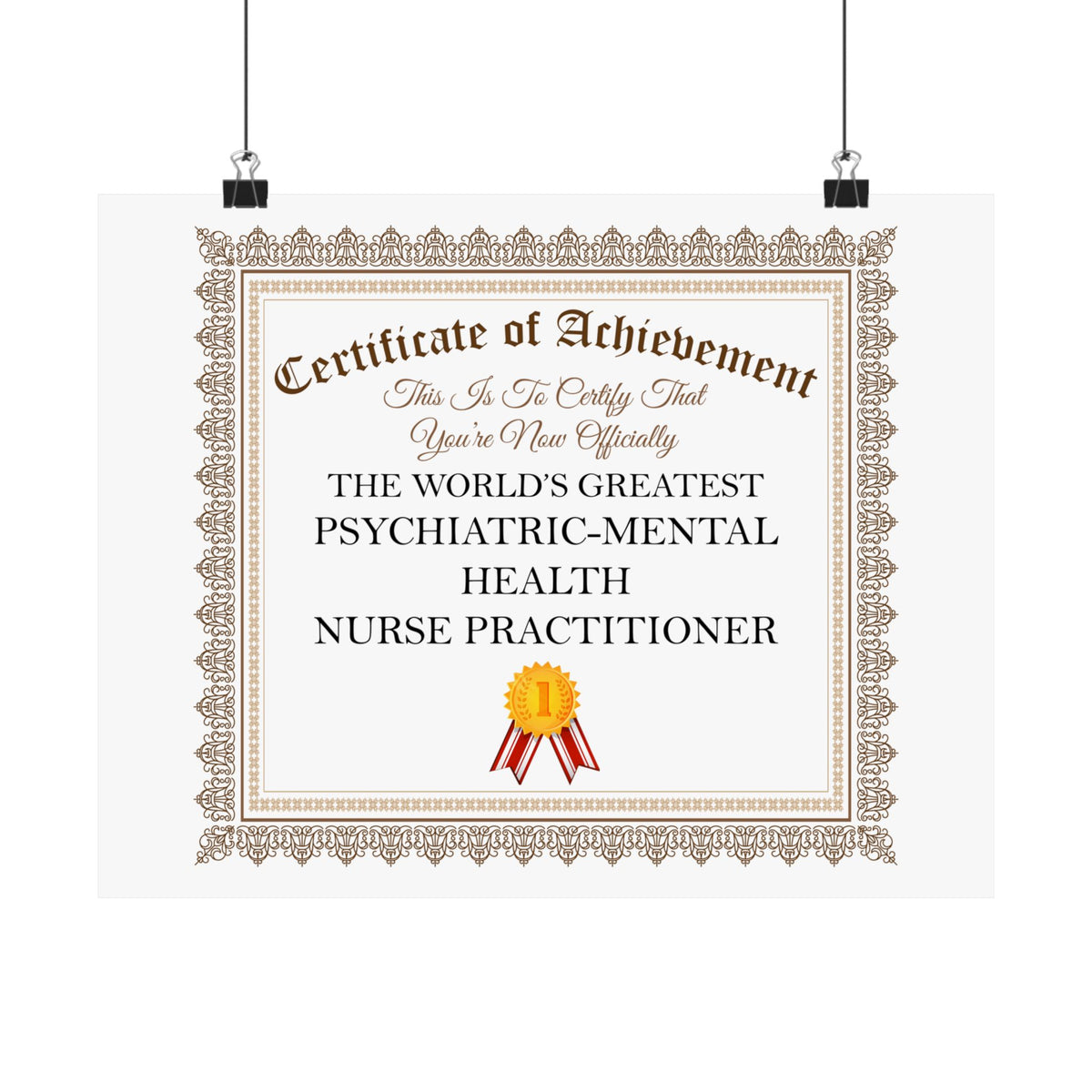 World's Greatest Psychiatric-Mental Health Nurse Practitioner - 14 in x 11 in Matte Poster