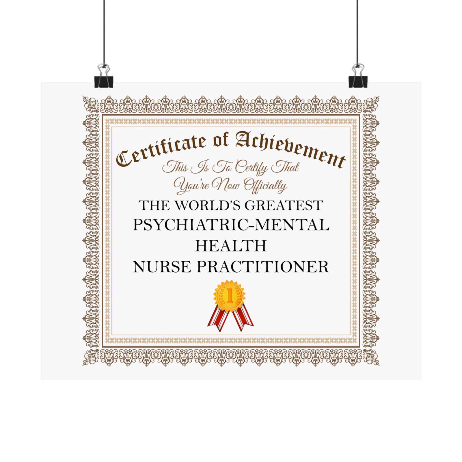 World's Greatest Psychiatric-Mental Health Nurse Practitioner - 14 in x 11 in Matte Poster
