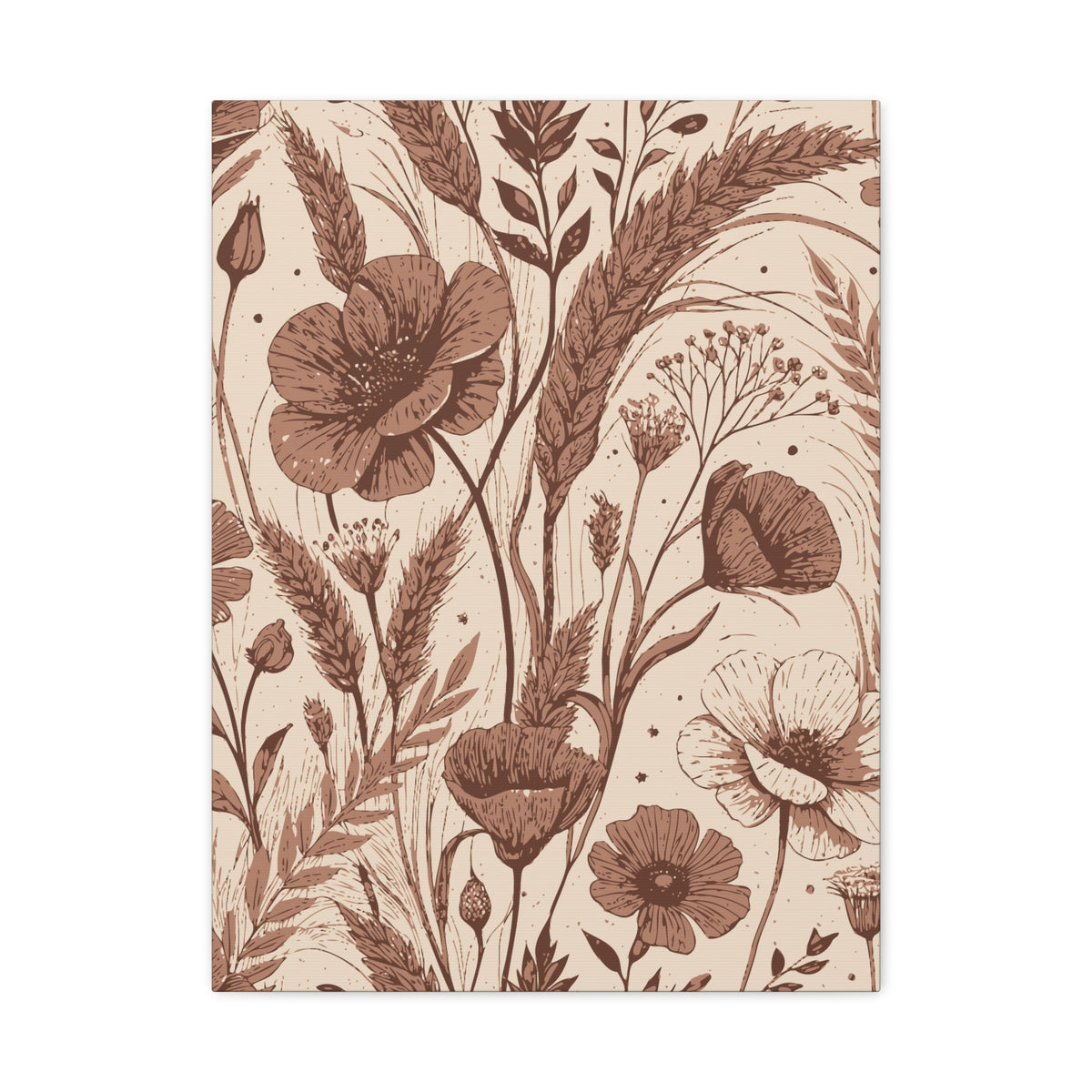 Wildflowers Pattern 094 - 18 in x 24 in Matte Canvas, Stretched, 1.25 in
