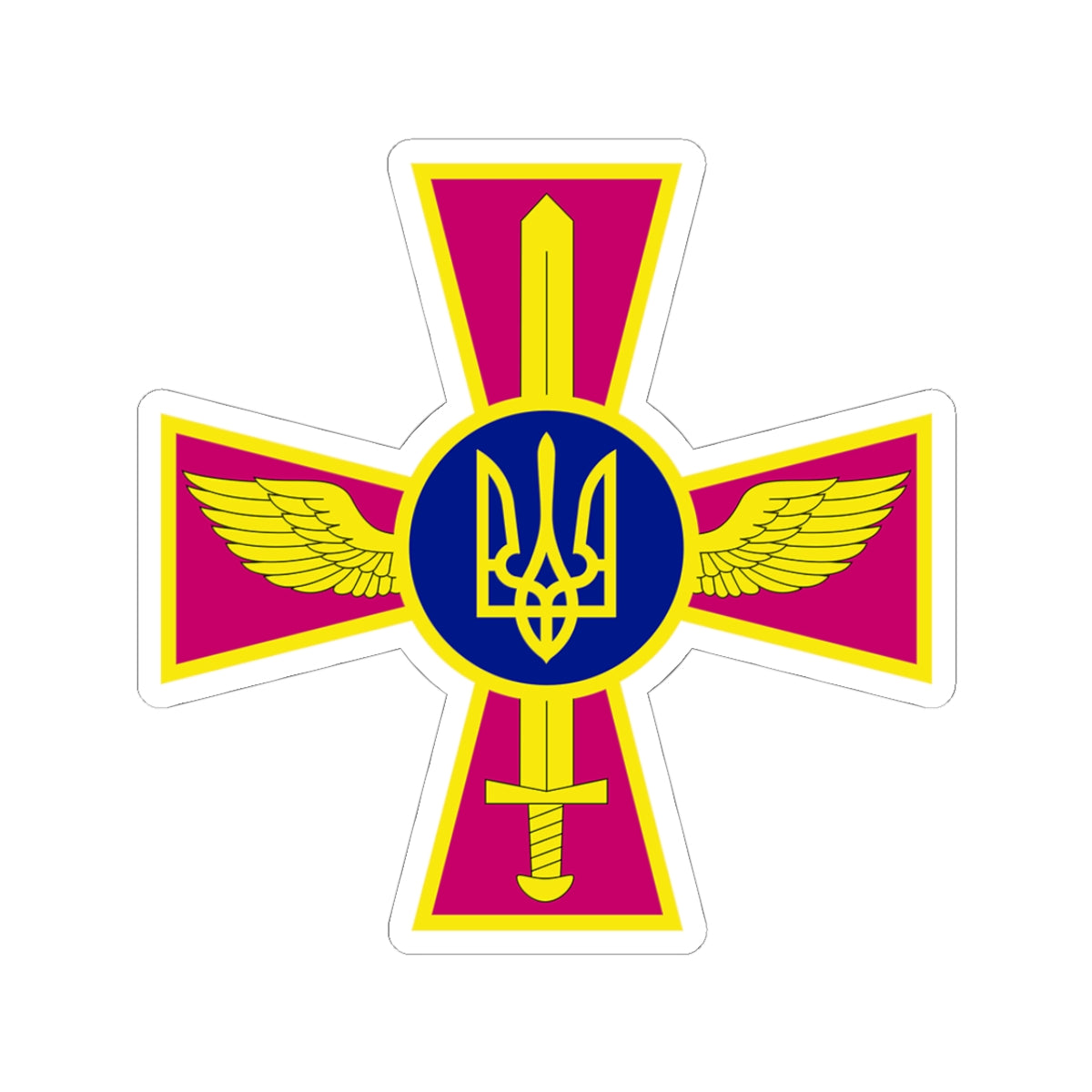 Ukrainian Air Force - 3" x 3" Kiss-Cut Sticker