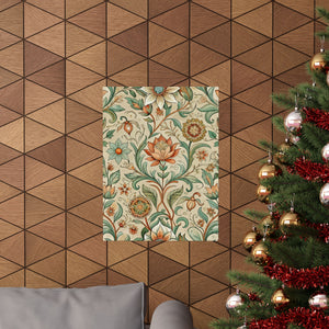 Folk Floral Pattern, Middle Eastern Inspired 01 - 18 in x 24 in Matte Poster
