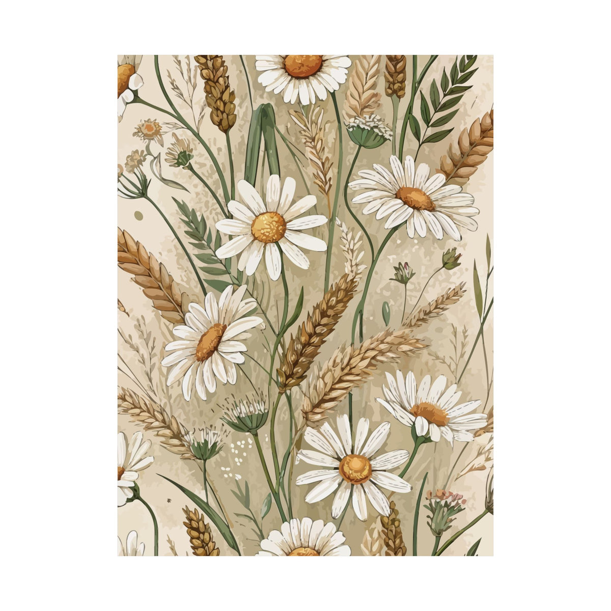 Wildflowers Pattern 132 - 18 in x 24 in Matte Poster