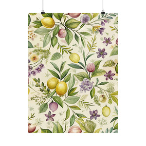 Folk Floral Pattern, Italian Inspired 02 - 18 in x 24 in Matte Poster