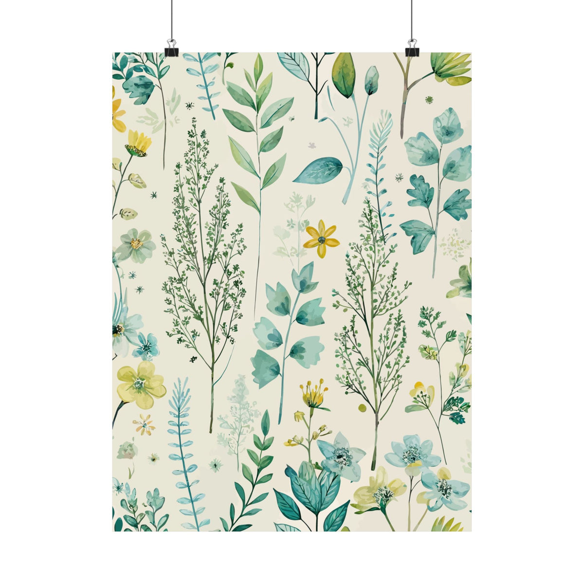 Folk Floral Pattern, Finnish Inspired 02 - 18 in x 24 in Matte Poster