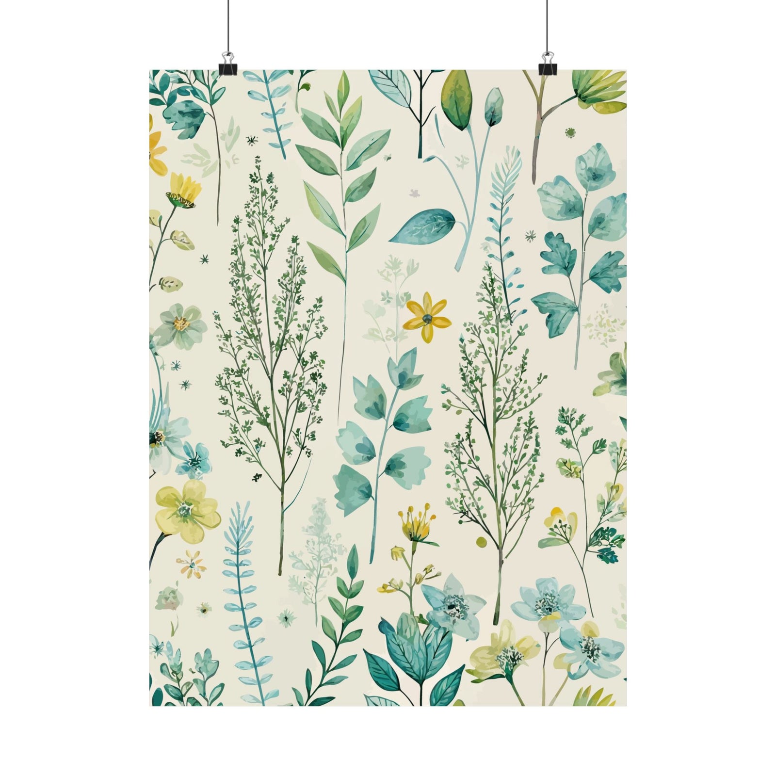 Folk Floral Pattern, Finnish Inspired 02 - 18 in x 24 in Matte Poster