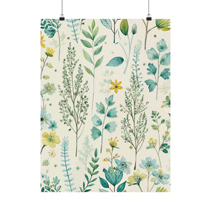 Folk Floral Pattern, Finnish Inspired 02 - 18 in x 24 in Matte Poster