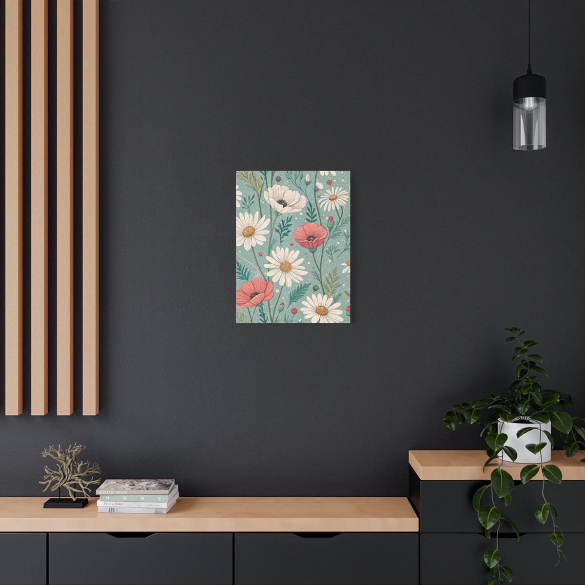 Wildflowers Pattern 106 - 18 in x 24 in Matte Canvas, Stretched, 1.25 in