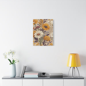 Wildflowers Pattern 023 - 18 in x 24 in Matte Canvas, Stretched, 1.25 in