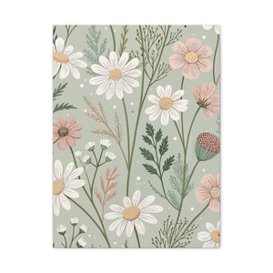 Wildflowers Pattern 144 - 18 in x 24 in Matte Canvas, Stretched, 1.25 in