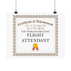 World's Greatest Flight Attendant - 14 in x 11 in Matte Poster