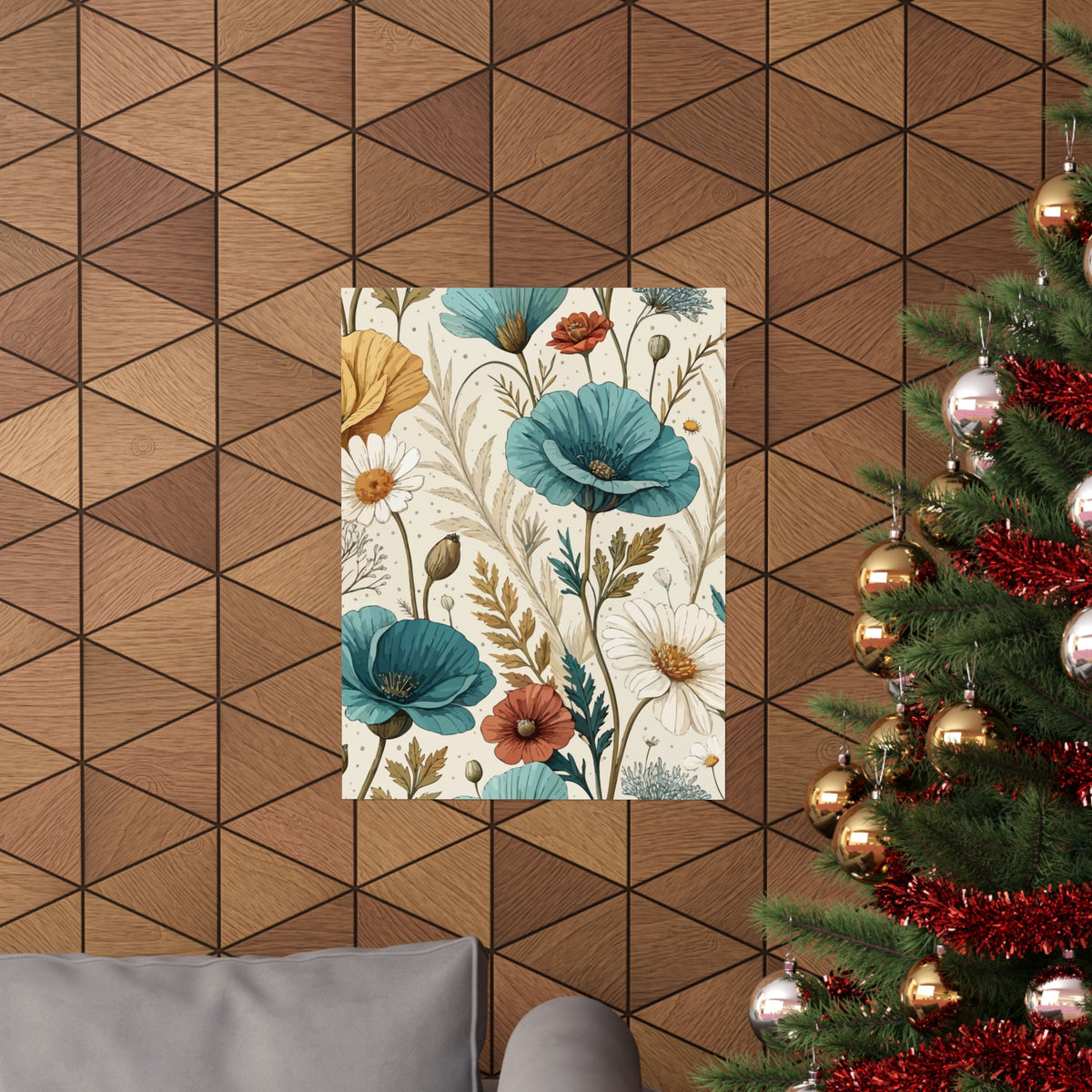 Wildflowers Pattern 074 - 18 in x 24 in Matte Poster