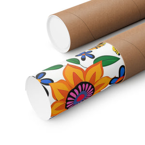 Mexican Floral Fiesta Pattern 007 - 18 in x 24 in Matte Poster