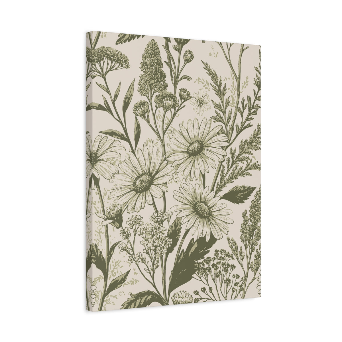 Wildflowers Pattern 158 - 18 in x 24 in Matte Canvas, Stretched, 1.25 in