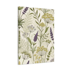Wildflowers Pattern 113 - 18 in x 24 in Matte Canvas, Stretched, 1.25 in
