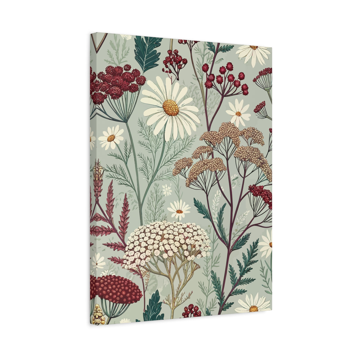 Wildflowers Pattern 036 - 18 in x 24 in Matte Canvas, Stretched, 1.25 in