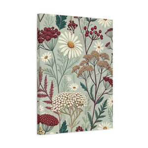 Wildflowers Pattern 036 - 18 in x 24 in Matte Canvas, Stretched, 1.25 in