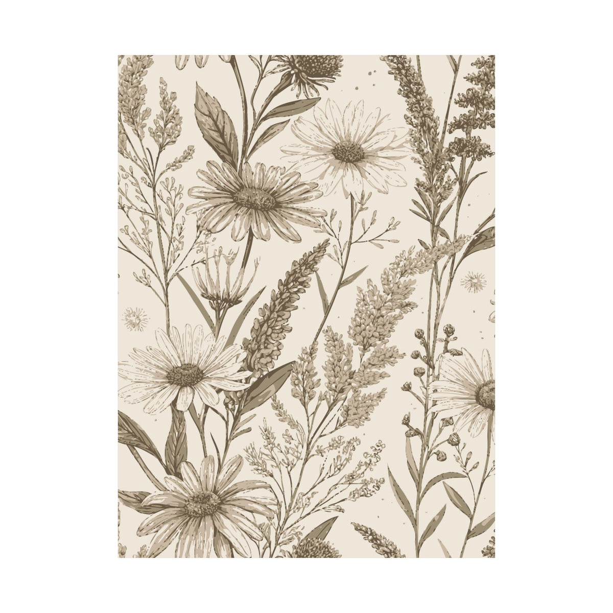 Wildflowers Pattern 046 - 18 in x 24 in Matte Poster
