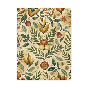 Folk Floral Pattern, Greek Inspired 01 - 18 in x 24 in Matte Canvas, Stretched, 1.25 in