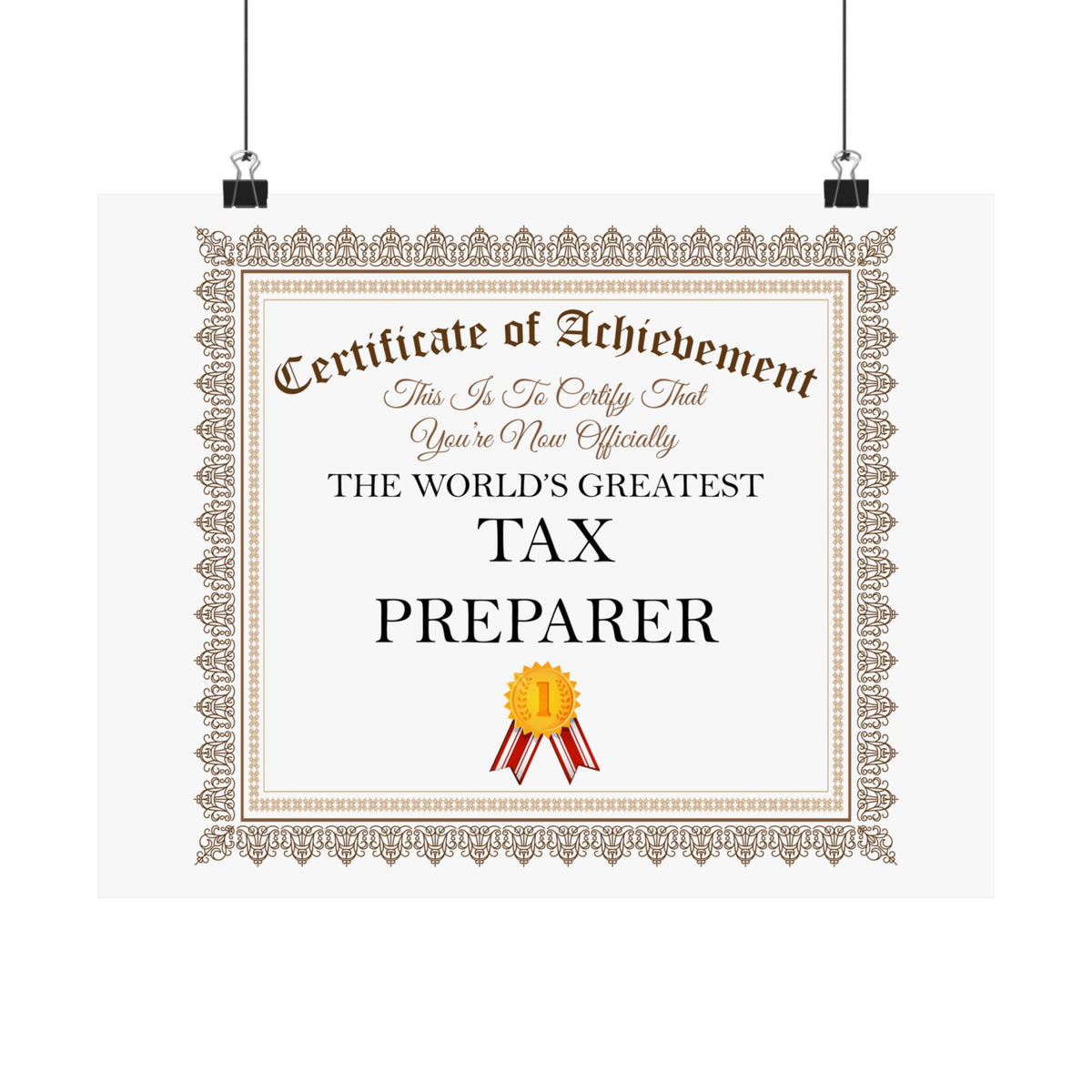 World's Greatest Tax Preparer - 14 in x 11 in Matte Poster