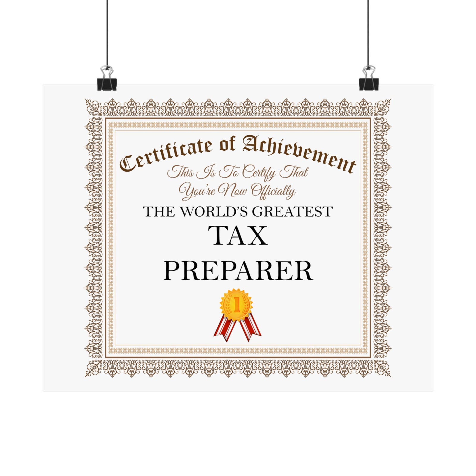 World's Greatest Tax Preparer - 14 in x 11 in Matte Poster