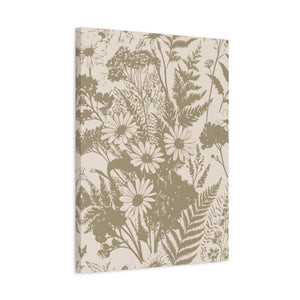 Wildflowers Pattern 154 - 18 in x 24 in Matte Canvas, Stretched, 1.25 in