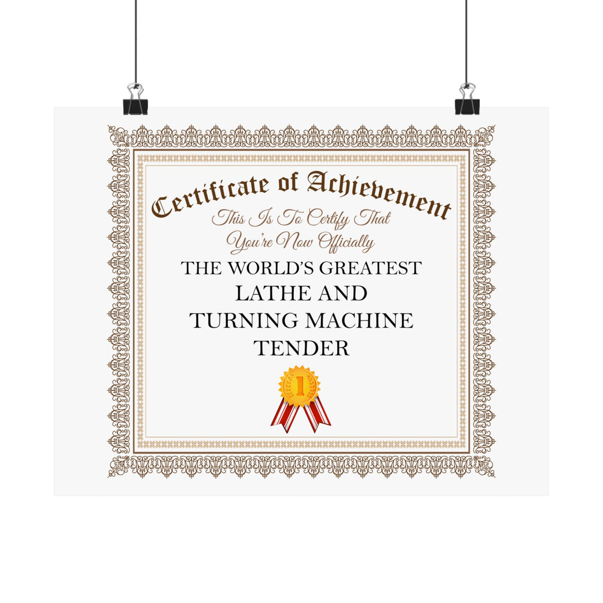 World's Greatest Lathe and Turning Machine Tender - 14 in x 11 in Matte Poster
