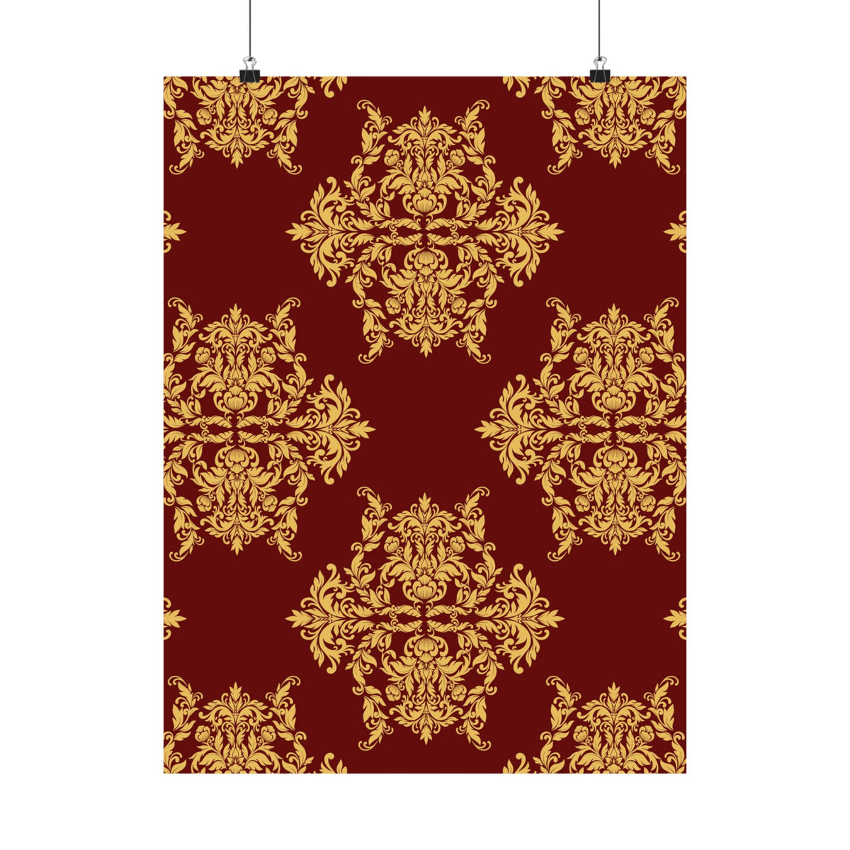 Damask Pattern 020 - 18 in x 24 in Matte Poster