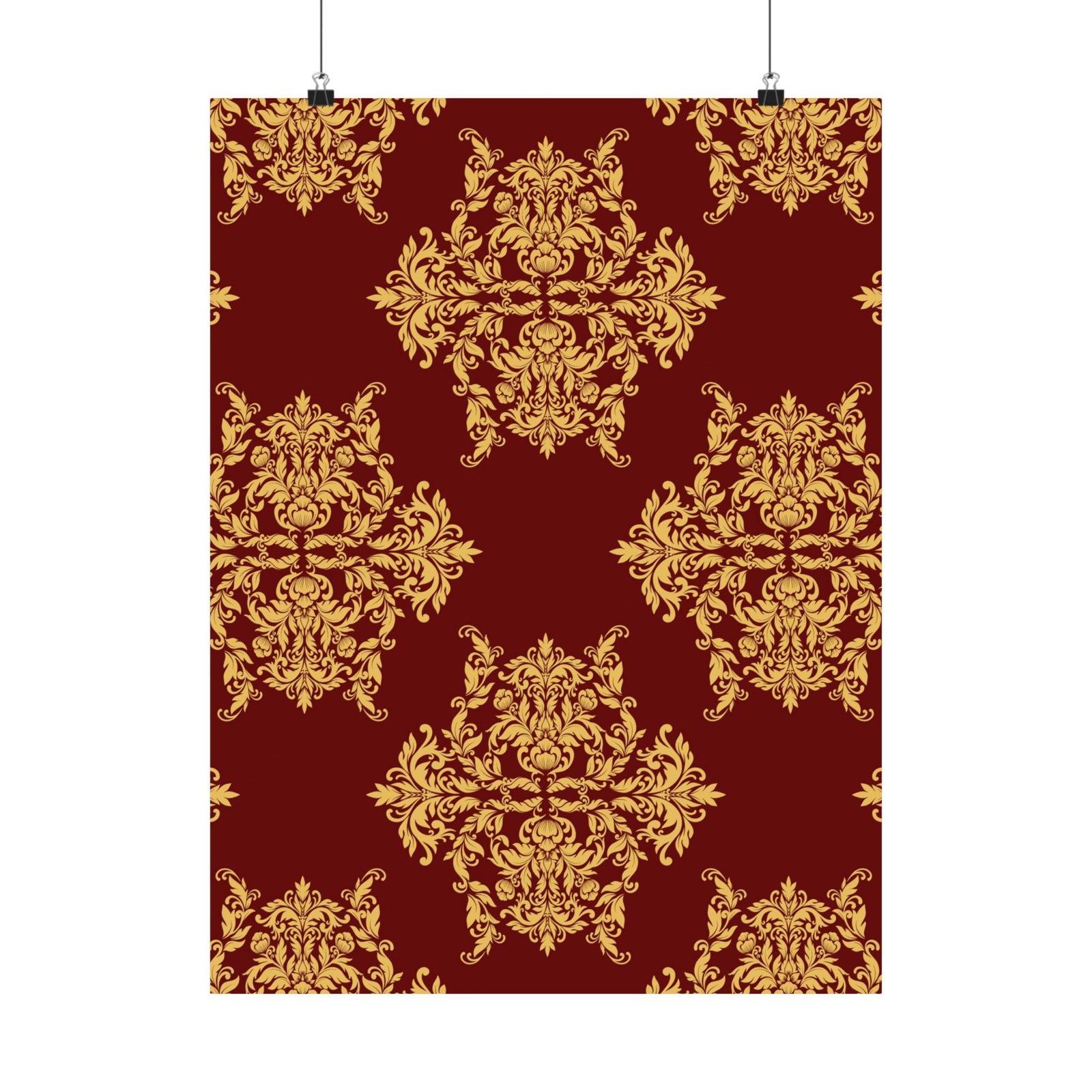 Damask Pattern 020 - 18 in x 24 in Matte Poster
