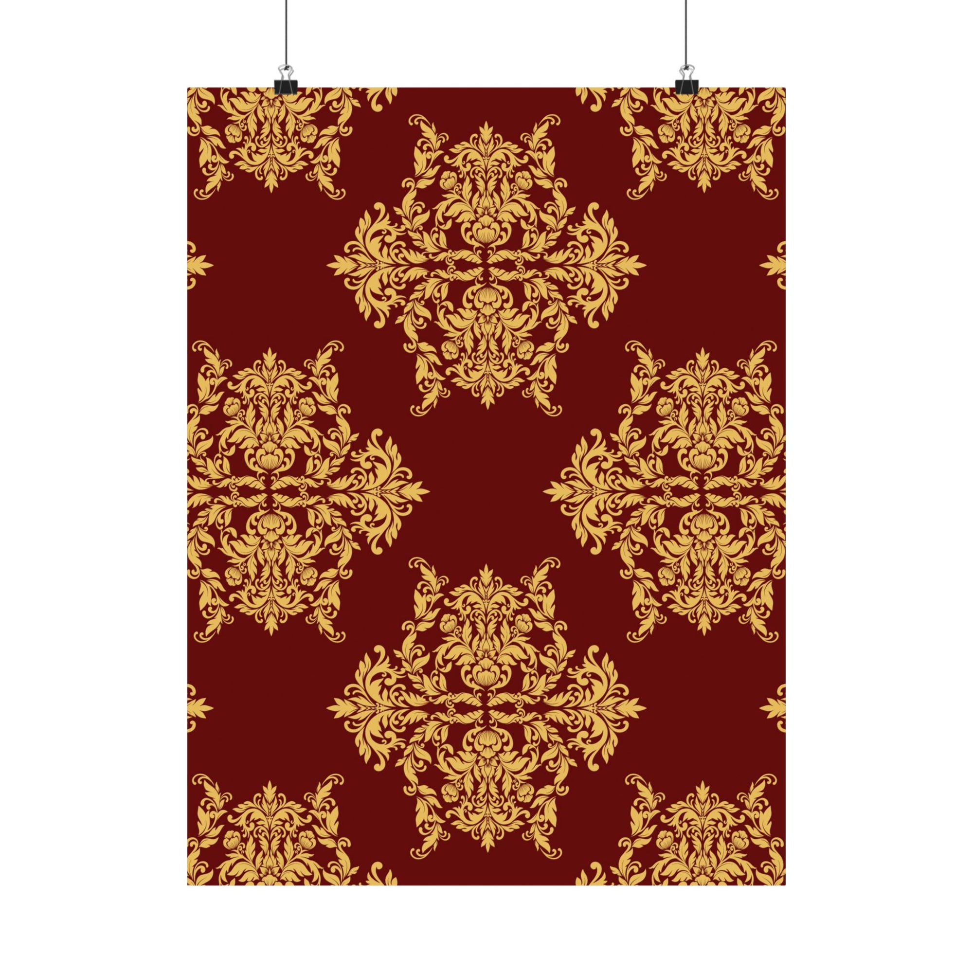 Damask Pattern 020 - 18 in x 24 in Matte Poster