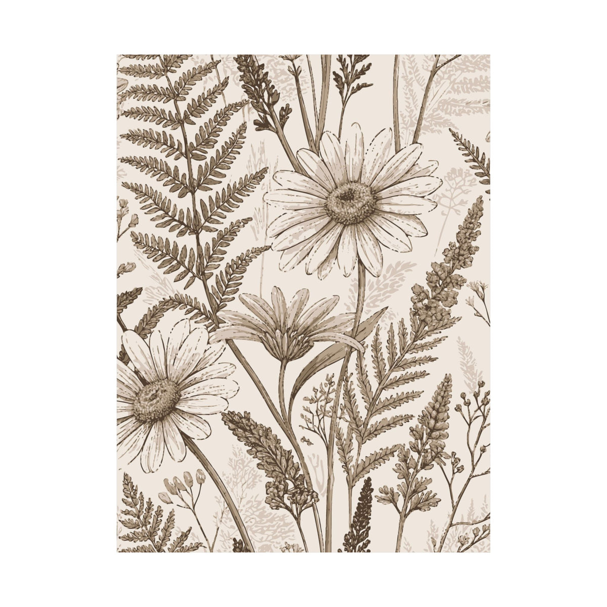 Wildflowers Pattern 176 - 18 in x 24 in Matte Poster