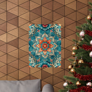 Folk Floral Pattern, Moroccan Inspired 04 - 18 in x 24 in Matte Poster