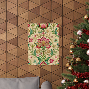 Folk Floral Pattern, Indian Inspired 02 - 18 in x 24 in Matte Poster