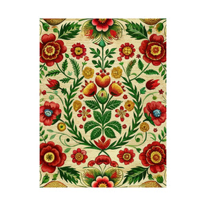 Folk Floral Pattern, Romanian Inspired 06 - 18 in x 24 in Matte Poster